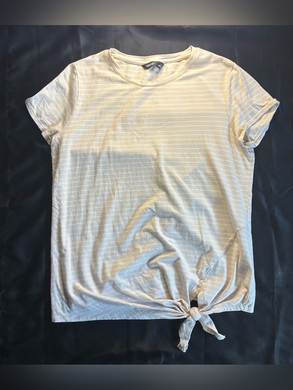 Simply Vera Woman’s Striped Short Sleeve Top Size Large